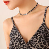 Punk Leather Rope Chain Collar Necklace Choker