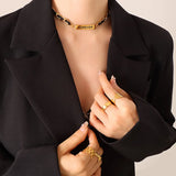 Punk Leather Rope Chain Collar Necklace Choker