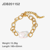 Vintage Baroque Pearl Twist Chain Necklace and Bracelet Set