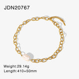 Vintage Baroque Pearl Twist Chain Necklace and Bracelet Set