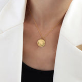 Vintage Bird and Fish Double Side Clavicle Chain Pendant Necklace Charm