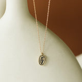 Vintage Flower Tulip Necklace Pendant Jewelry for Women