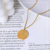 Vintage Coin Charm Necklace Clavicle Chain Pendant