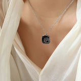 Vintage Drip Oil Sunshine Pendant Necklace