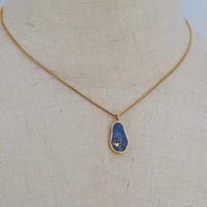 Vintage Enamel Glaze Heart Pendant Necklace Jewelry