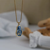 Vintage Enamel Glaze Heart Pendant Necklace Jewelry