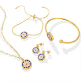 Vintage Oil Drop Enamel Daisy Set for Family Jewelry