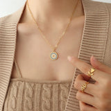 Vintage Oil Drop Enamel Daisy Set for Family Jewelry