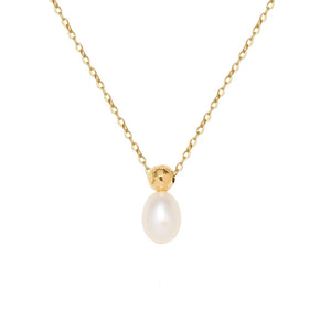 Vintage Perfume Bottle Pearl Chain Necklace Pendant