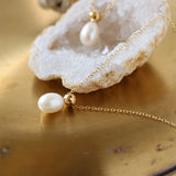 Vintage Perfume Bottle Pearl Chain Necklace Pendant