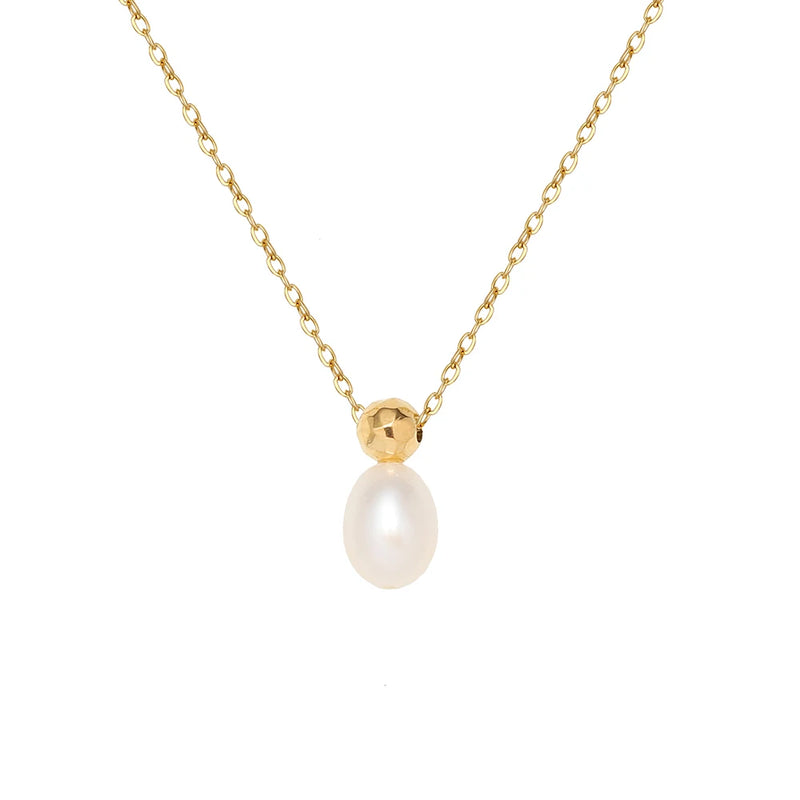 Vintage Perfume Bottle Pearl Chain Necklace Pendant
