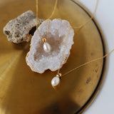 Vintage Perfume Bottle Pearl Chain Necklace Pendant
