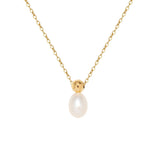 Vintage Perfume Bottle Pearl Chain Necklace Pendant