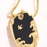 Vintage Light Petrel Sweater Chain Pendant Necklace