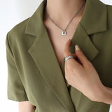 18K Vintage Zircon Jewelry Set - Necklace Earrings