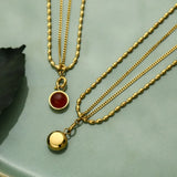 Vintage Rice Beads Double Layer Necklace Natural Stone Agate Clavicle Chain