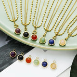 Vintage Rice Beads Double Layer Necklace Natural Stone Agate Clavicle Chain