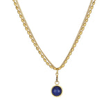 Vintage Rice Beads Double Layer Necklace Natural Stone Agate Clavicle Chain