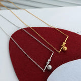 Vintage Romantic Delicate Jewelry Geometric Steel Ball Tassel Necklace