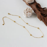 Vintage 18K Seven Love Heart Chain Necklace