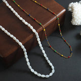 Vintage Stacked Yellow Shell Choker Necklace