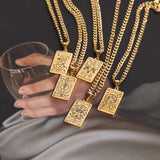 Vintage Totem Twelve Constellation Sweater Chain Necklace Pendant Jewelry