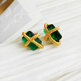 Vintage Crystal Stud Earrings