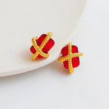 Vintage Crystal Stud Earrings