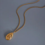 18K Water Drop Heavy Industry Clavicle Chain Necklace