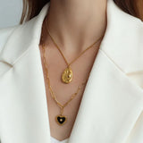 18K Water Drop Heavy Industry Clavicle Chain Necklace