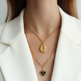 18K Water Drop Heavy Industry Clavicle Chain Necklace