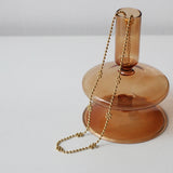 18K Wave Beads Chain Snowflake Rice Beads Clavicle Necklace