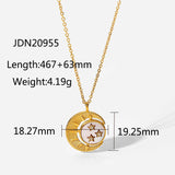 18K Shell Star Moon Sun Pendant Necklace Zircon Sweater Chain Jewelry