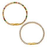 Colorful Micro Pave Zircon Wrap Bracelet Bangle
