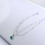 18K Light Green Chain Bracelet for Friend Gift Jewelry