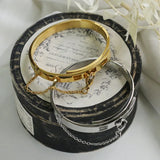 18K Link Chain Cuff Bracelets & Bangles