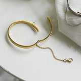 18K Link Chain Cuff Bracelets & Bangles