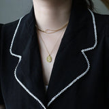 18K Rose Flower Clavicle Necklace Pendant for Women