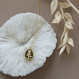 18K Rose Flower Clavicle Necklace Pendant for Women
