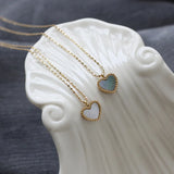 18K Grey Shell Gypsophila Clavicle Chain Necklace Pendant
