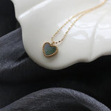 18K Grey Shell Gypsophila Clavicle Chain Necklace Pendant