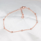 18k Ball Chain Bracelet Bangle Anklet for Women Holiday Jewelry