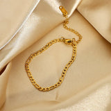 18k Classic Chain Women Bracelet Bangle Hip Hop Link Chain Bracelet