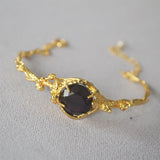 18K Colorful Glass Crystal Bracelet Bangles Retro Open Bracelet