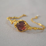 18K Colorful Glass Crystal Bracelet Bangles Retro Open Bracelet