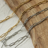18k Double Layer Chain Clavicle Necklace Summer Jewelry
