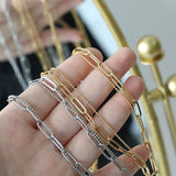 18k Double Layer Chain Clavicle Necklace Summer Jewelry