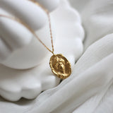 Downton Portrait Matte Lacquer Chain Necklace Choker