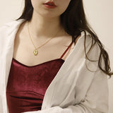 Downton Portrait Matte Lacquer Chain Necklace Choker