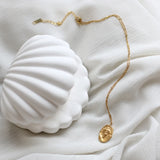 Downton Portrait Matte Lacquer Chain Necklace Choker